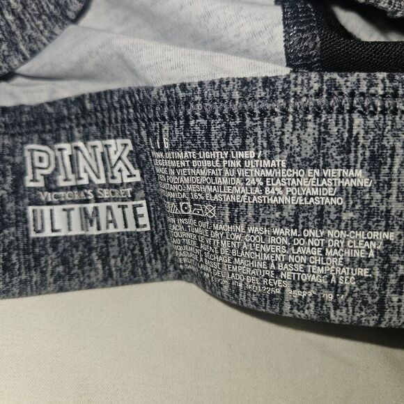 2 Victoria's secret PINK Ultimate ~  LARGE ~   athletic sport bras - Picture 5 of 5